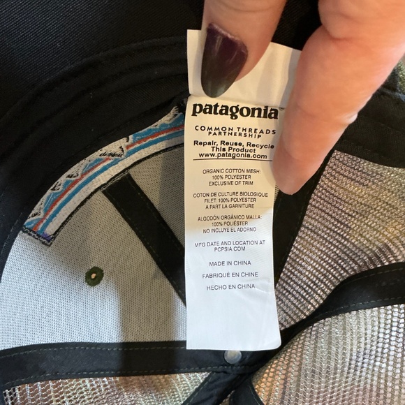 Patagonia P-6 Logo LoPro Trucker Hat Camo Green Adjustable Snapback - Picture 8 of 9